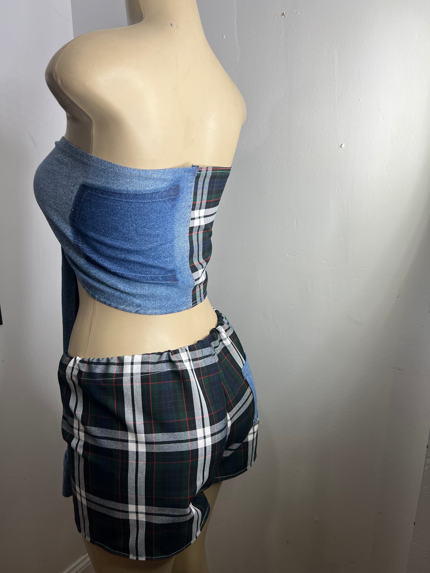 Plaid & Denim Summer Set