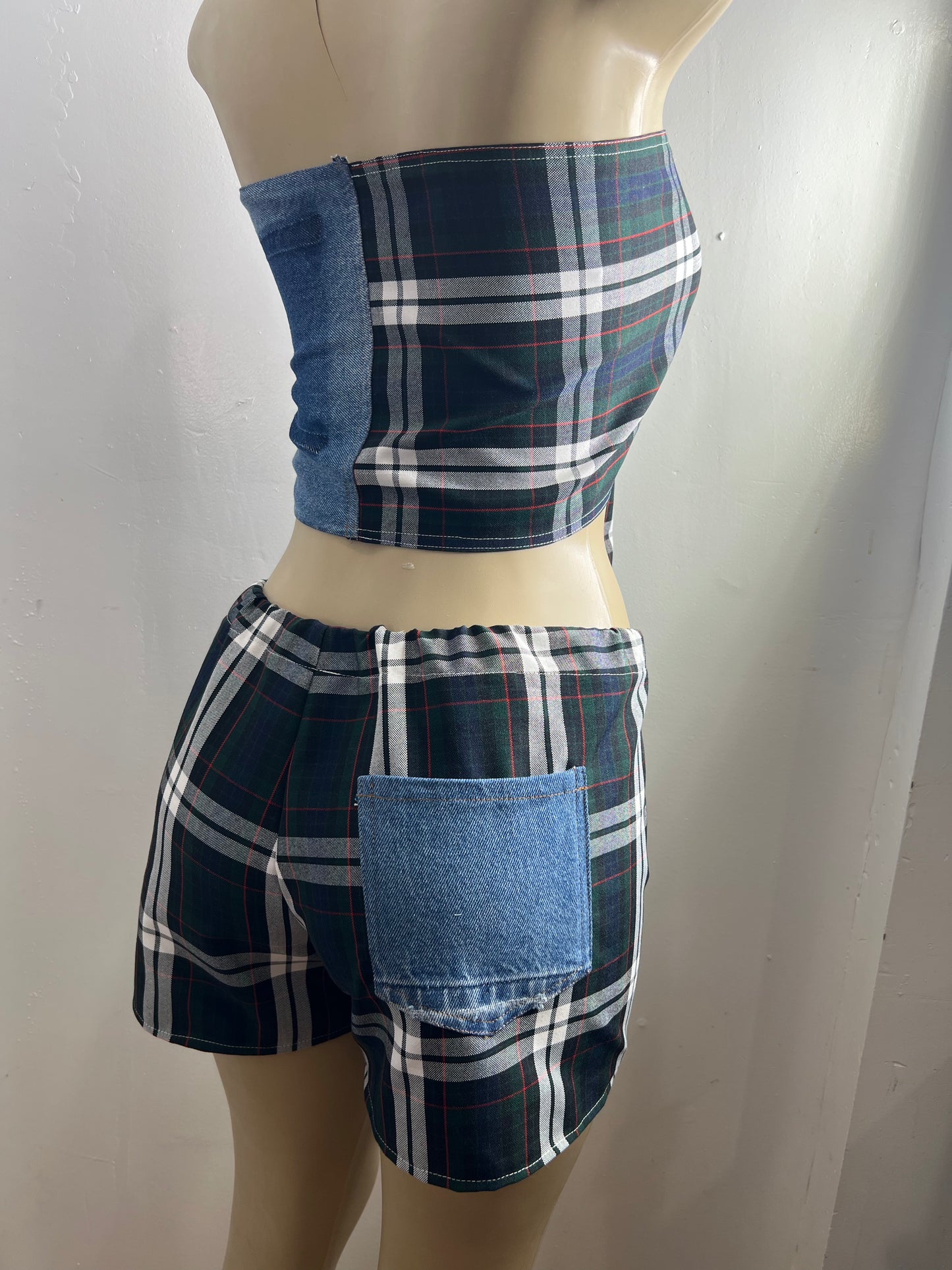 Plaid & Denim Summer Set