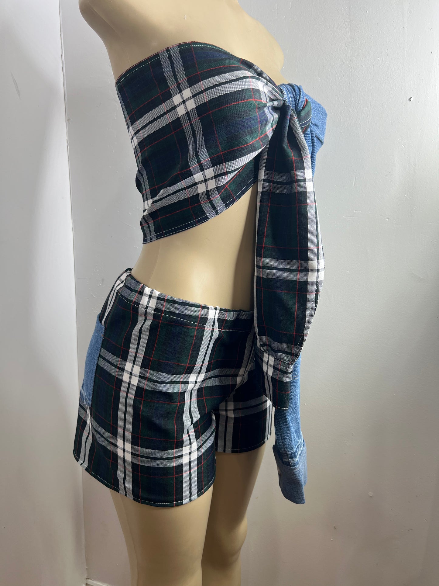 Plaid & Denim Summer Set